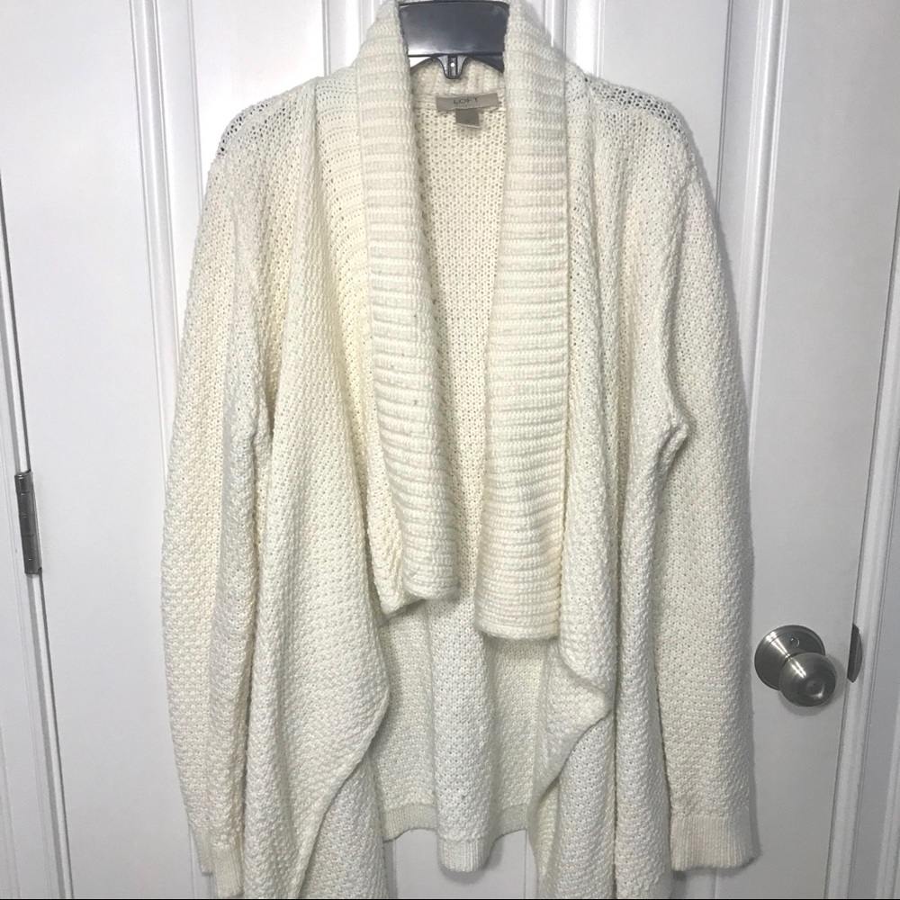 LOFT cream cardigan
